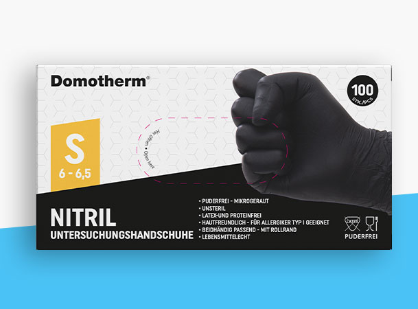 Handschuhe Nitril Schwarz S - 100St.