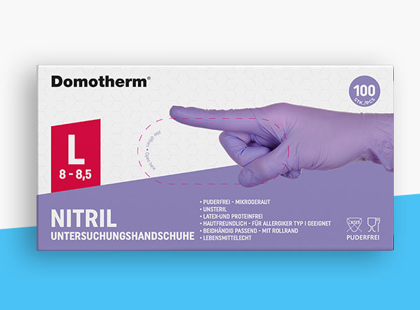 Handschuhe Nitril Lila M - 100St.